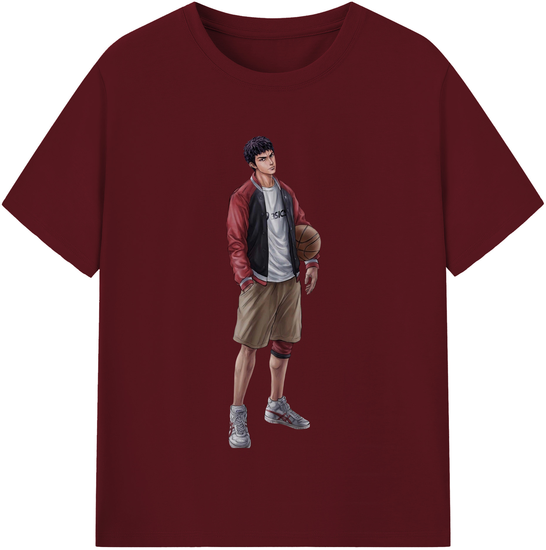 SLAM DUNK／スラムダンク 綿100％半袖Tシャツ（フロントプリント）